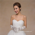 Satin lace appliques hot sale high quality bridal wedding lace gloves